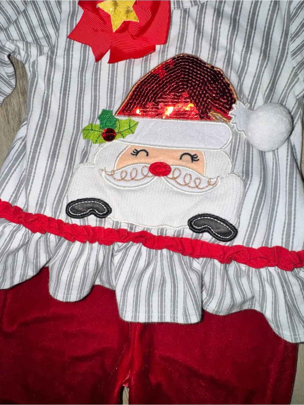 Rare Editions Red and White Santa Stripe Holiday Set